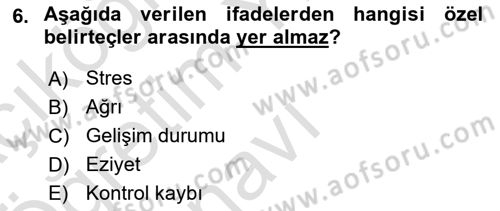 Laboratuvar Hayvanlarını Yetiştirme ve Sağlığı Dersi 2024 - 2025 Yılı Yaz Okulu Sınav Soruları 6. Soru