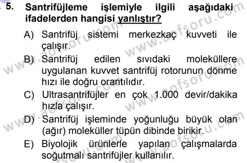 Viroloji Dersi 2012 - 2013 Yılı (Final) Dönem Sonu Sınav Soruları 5. Soru