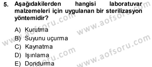 Viroloji Dersi 2013 - 2014 Yılı (Final) Dönem Sonu Sınav Soruları 5. Soru