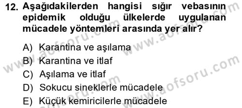 Viroloji Dersi 2014 - 2015 Yılı (Final) Dönem Sonu Sınav Soruları 12. Soru