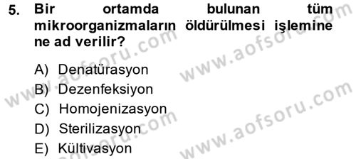 Viroloji Dersi 2014 - 2015 Yılı (Final) Dönem Sonu Sınav Soruları 5. Soru
