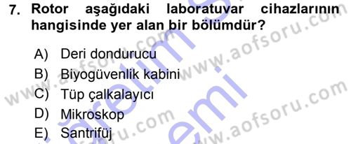 Viroloji Dersi 2015 - 2016 Yılı (Final) Dönem Sonu Sınav Soruları 7. Soru