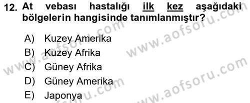 Viroloji Dersi 2017 - 2018 Yılı 3 Ders Sınav Soruları 12. Soru