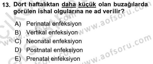 Viroloji Dersi 2018 - 2019 Yılı 3 Ders Sınav Soruları 13. Soru