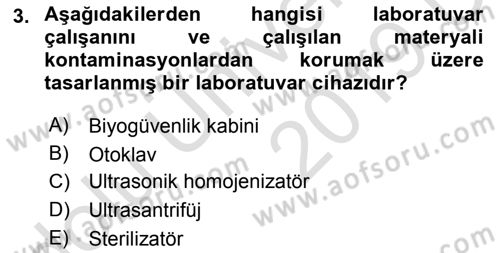 Viroloji Dersi 2018 - 2019 Yılı 3 Ders Sınavı 3. Soru