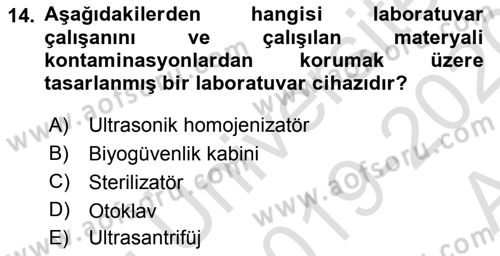 Viroloji Dersi 2019 - 2020 Yılı (Vize) Ara Sınavı 14. Soru