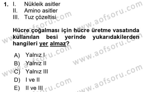 Viroloji Dersi 2019 - 2020 Yılı (Final) Dönem Sonu Sınav Soruları 1. Soru