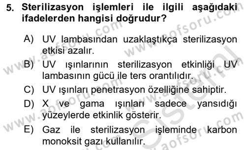 Viroloji Dersi 2021 - 2022 Yılı (Final) Dönem Sonu Sınavı 5. Soru