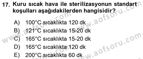 Viroloji Dersi 2022 - 2023 Yılı (Vize) Ara Sınavı 17. Soru