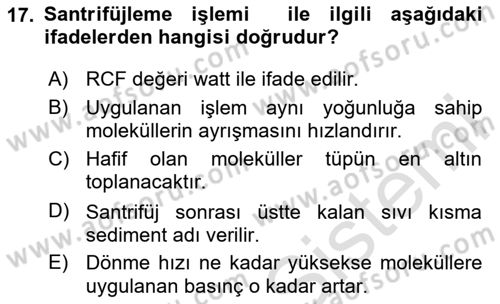 Viroloji Dersi 2024 - 2025 Yılı (Vize) Ara Sınav Soruları 17. Soru