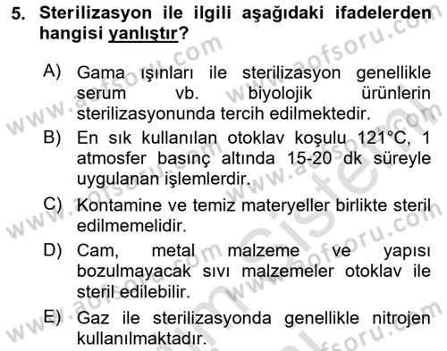 Viroloji Dersi 2024 - 2025 Yılı (Final) Dönem Sonu Sınav Soruları 5. Soru