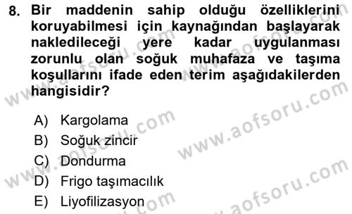 Viroloji Dersi 2024 - 2025 Yılı (Final) Dönem Sonu Sınav Soruları 8. Soru
