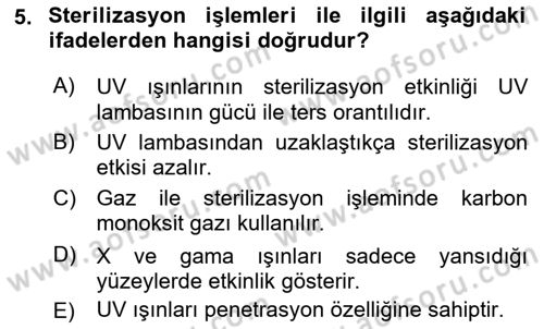 Viroloji Dersi 2025 - 2026 Yılı (Final) Dönem Sonu Sınav Soruları 5. Soru