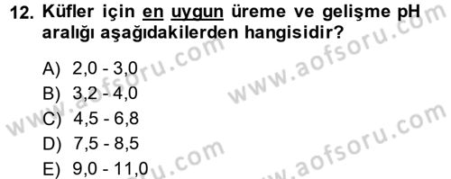 Gıda Güvenliğinin Temel Prensipleri Dersi 2014 - 2015 Yılı (Vize) Ara Sınav Soruları 12. Soru