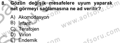 Gıda Güvenliğinin Temel Prensipleri Dersi 2014 - 2015 Yılı (Final) Dönem Sonu Sınav Soruları 8. Soru
