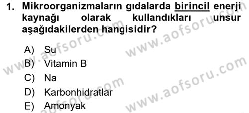 Gıda Güvenliğinin Temel Prensipleri Dersi 2015 - 2016 Yılı (Final) Dönem Sonu Sınav Soruları 1. Soru