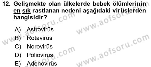 Gıda Güvenliğinin Temel Prensipleri Dersi 2016 - 2017 Yılı 3 Ders Sınav Soruları 12. Soru