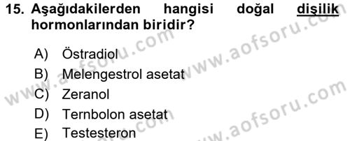 Gıda Güvenliğinin Temel Prensipleri Dersi 2016 - 2017 Yılı 3 Ders Sınav Soruları 15. Soru