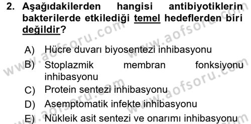 Gıda Güvenliğinin Temel Prensipleri Dersi 2016 - 2017 Yılı 3 Ders Sınav Soruları 2. Soru