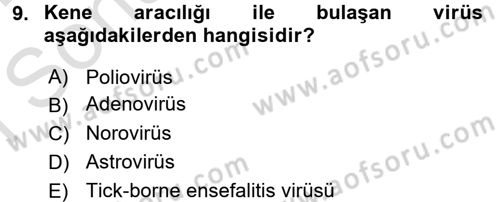 Gıda Güvenliğinin Temel Prensipleri Dersi 2016 - 2017 Yılı (Final) Dönem Sonu Sınav Soruları 9. Soru
