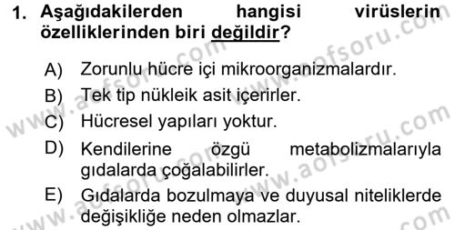 Gıda Güvenliğinin Temel Prensipleri Dersi 2017 - 2018 Yılı 3 Ders Sınav Soruları 1. Soru