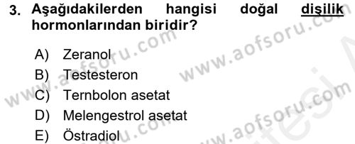 Gıda Güvenliğinin Temel Prensipleri Dersi 2017 - 2018 Yılı (Final) Dönem Sonu Sınav Soruları 3. Soru
