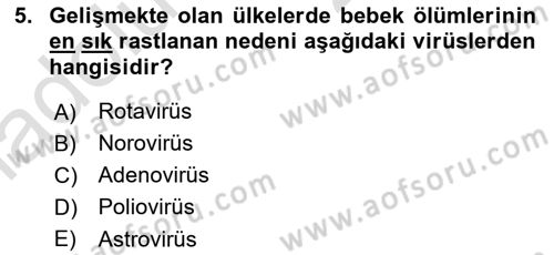 Gıda Güvenliğinin Temel Prensipleri Dersi 2018 - 2019 Yılı 3 Ders Sınav Soruları 5. Soru