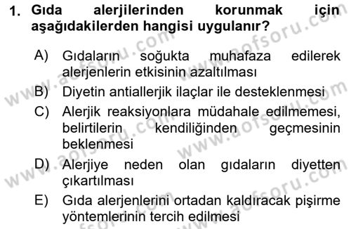 Gıda Güvenliğinin Temel Prensipleri Dersi 2018 - 2019 Yılı Yaz Okulu Sınav Soruları 1. Soru