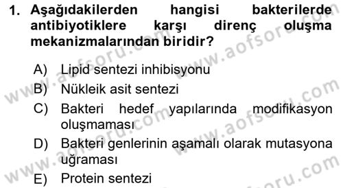 Gıda Güvenliğinin Temel Prensipleri Dersi 2021 - 2022 Yılı (Vize) Ara Sınav Soruları 1. Soru