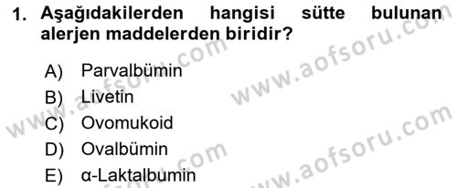 Gıda Güvenliğinin Temel Prensipleri Dersi 2022 - 2023 Yılı Yaz Okulu Sınav Soruları 1. Soru