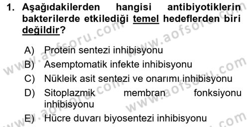 Gıda Güvenliğinin Temel Prensipleri Dersi 2023 - 2024 Yılı Yaz Okulu Sınav Soruları 1. Soru