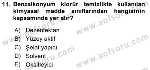Gıda Güvenliğinin Temel Prensipleri Dersi 2024 - 2025 Yılı Yaz Okulu Sınav Soruları 11. Soru