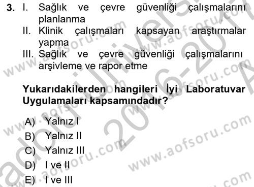Temel İlaç Bilgisi Ve Akılcı İlaç Kullanımı Dersi 2016 - 2017 Yılı (Vize) Ara Sınav Soruları 3. Soru