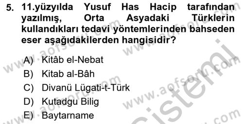 Temel İlaç Bilgisi Ve Akılcı İlaç Kullanımı Dersi 2016 - 2017 Yılı (Vize) Ara Sınav Soruları 5. Soru