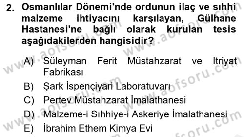 Temel İlaç Bilgisi Ve Akılcı İlaç Kullanımı Dersi 2017 - 2018 Yılı (Vize) Ara Sınavı 2. Soru