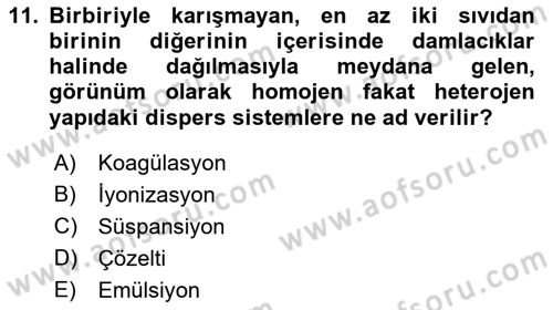 Temel İlaç Bilgisi Ve Akılcı İlaç Kullanımı Dersi 2018 - 2019 Yılı 3 Ders Sınav Soruları 11. Soru