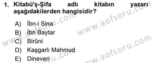 Temel İlaç Bilgisi Ve Akılcı İlaç Kullanımı Dersi Ara Sınavı Deneme Sınav Soruları 1. Soru