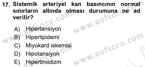 Temel İlaç Bilgisi Ve Akılcı İlaç Kullanımı Dersi Ara Sınavı Deneme Sınav Soruları 17. Soru