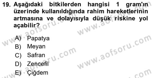 Temel İlaç Bilgisi Ve Akılcı İlaç Kullanımı Dersi 2024 - 2025 Yılı Yaz Okulu Sınav Soruları 19. Soru