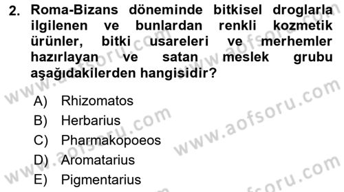 Temel İlaç Bilgisi Ve Akılcı İlaç Kullanımı Dersi 2025 - 2026 Yılı (Vize) Ara Sınav Soruları 2. Soru