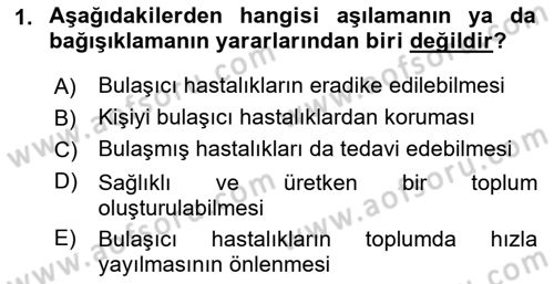 Halk Sağlığı Dersi 2016 - 2017 Yılı (Final) Dönem Sonu Sınav Soruları 1. Soru