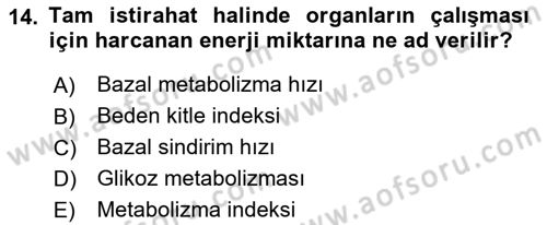 Halk Sağlığı Dersi 2016 - 2017 Yılı (Final) Dönem Sonu Sınav Soruları 14. Soru