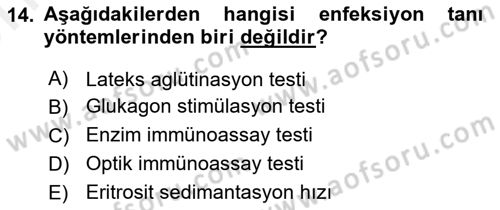 Halk Sağlığı Dersi 2017 - 2018 Yılı (Vize) Ara Sınav Soruları 14. Soru