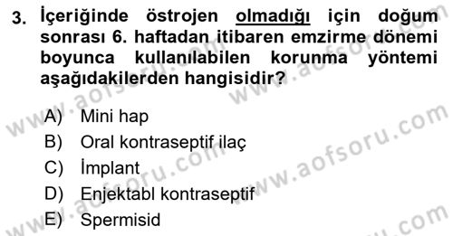Halk Sağlığı Dersi 2017 - 2018 Yılı (Vize) Ara Sınav Soruları 3. Soru