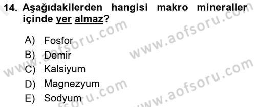 Halk Sağlığı Dersi 2017 - 2018 Yılı (Final) Dönem Sonu Sınav Soruları 14. Soru