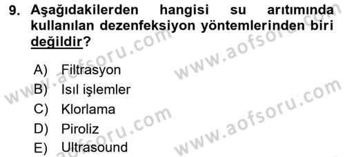 Halk Sağlığı Dersi 2017 - 2018 Yılı (Final) Dönem Sonu Sınav Soruları 9. Soru