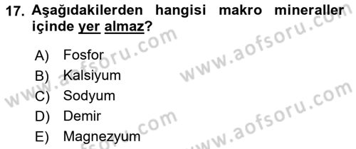 Halk Sağlığı Dersi 2018 - 2019 Yılı 3 Ders Sınav Soruları 17. Soru