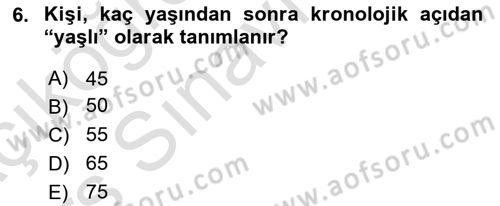 Halk Sağlığı Dersi 2018 - 2019 Yılı 3 Ders Sınav Soruları 6. Soru