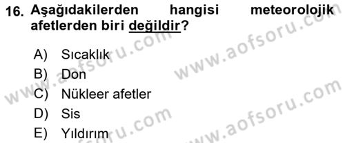 Halk Sağlığı Dersi 2018 - 2019 Yılı (Final) Dönem Sonu Sınav Soruları 16. Soru