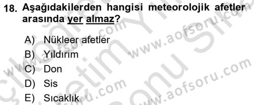 Halk Sağlığı Dersi 2024 - 2025 Yılı (Final) Dönem Sonu Sınav Soruları 18. Soru